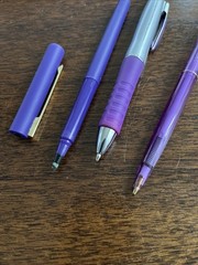 Lot of 3 Drug Rep Zyprexa Collectible Pharmaceutical Pens Purple Eli Lilly