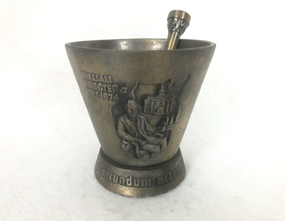 VTG Metal William Proctor Jr RX Secundum Artem Schering Mortar and Pestle