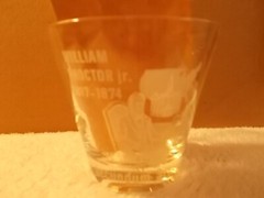 William Proctor Jr RX Secundum Artem Etched Drinking Glass Barware