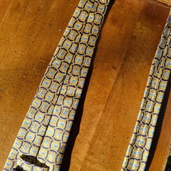 Pfizer Neck Tie Silk Blue Pill Yellow Men’s Necktie Pharmaceutical Gift
