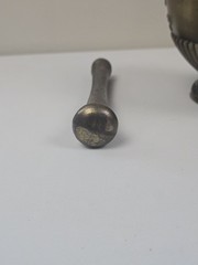 Vintage 150th Anniversary American Journal Pharmacy Brass Mortar & Pestle Set
