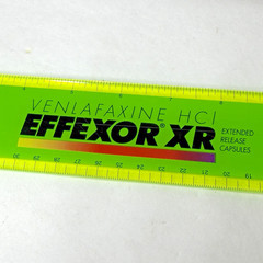 Effexor XR Branded Rulers Lot of (2) Drug Rep Pharma Promo Advertising Vintage