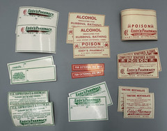 18 Lot 1950s PHARMACY Drug POISON Medicine Label Vtg ALCOHOL Minnesota HASTINGS