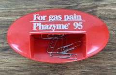 Phazyme 95 Pharmaceutical Paper Clip Holder Red Plastic Drug Rep Promo Vtg