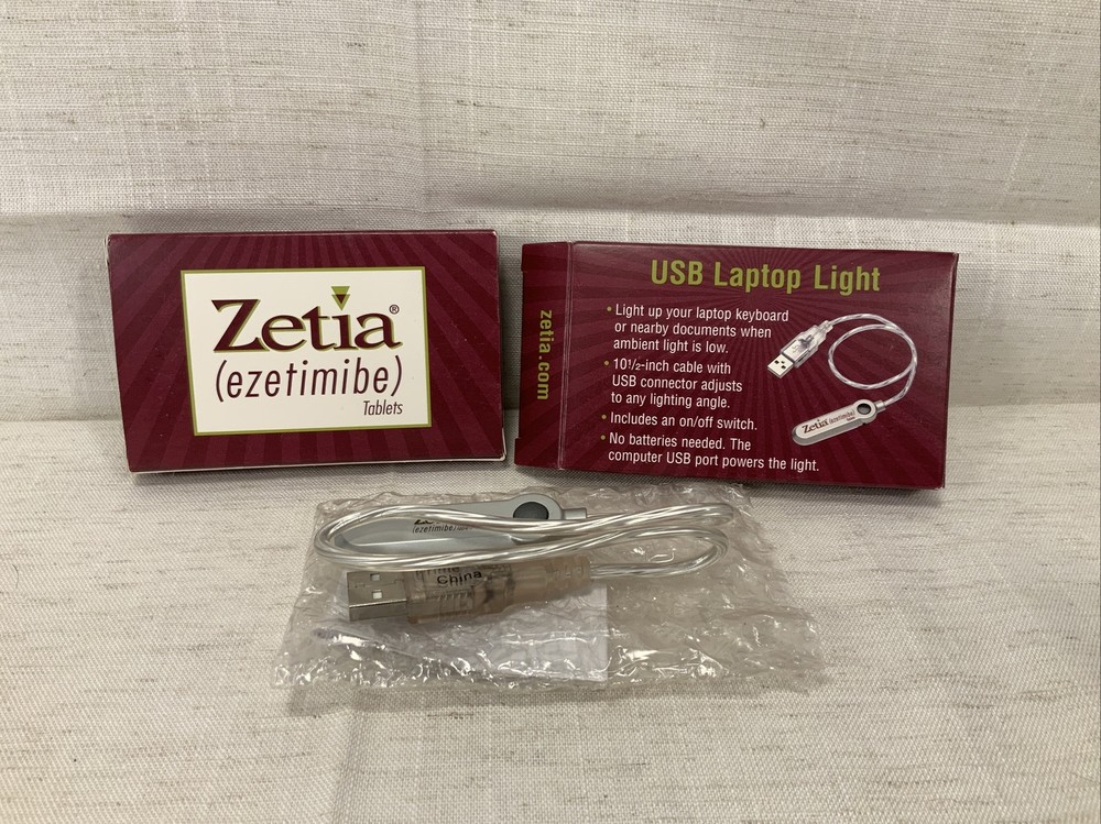 Zetia USB Light Pharmaceutical Drug Medical Advertising Vintage ezetimibe Merck