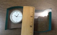 Clear Desk Clock Pharmaceutical Advertisement LOTRONEX alostron HCl Vintage
