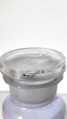 THEOBROMINUM Vintage Glass Apothecary Pharmacy Clear Jar 100 ml