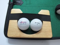 Allegra Golf Putting Travel Set w/ 3 Balls & Case Drug Rep Pharmaceutical Promo