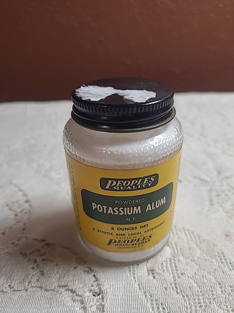 Vintage Potassium Alum People’s Drug Store Quality Jar Washington D.C.
