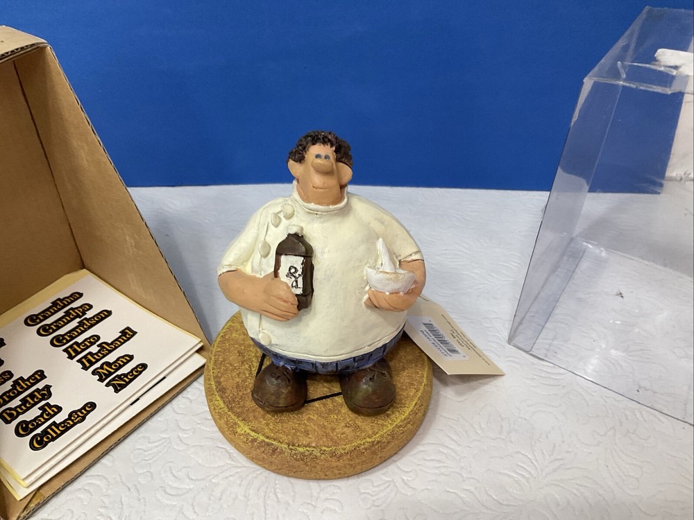 Business Card Man Pharmacist Sculpture By Sara Meadows NEW