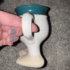 Pharmaceutical Feet Toe Mug Drug Rep Oxistat (oxiconsole Nitrate) Cream Ceramic