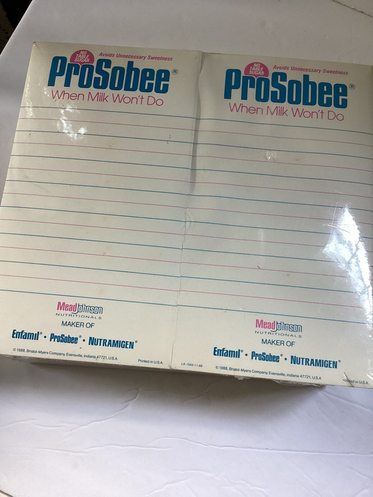 Vintage Drug Rep Pharmaceutical Prosobee Mead Johnson Stationary Pad Lot Of 24