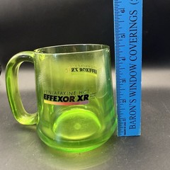 Effexor XR Mug Plastic/Acrylic Pharmaceutical Sales Rep Giveaway Green