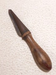 EARLY APOTHECARY CORK BORER KNIFE BLADE BRASS CONE CHEMIST MAKE YOUR OWN STOPER