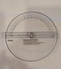 BUTAZOLIDIN alka drug promo item Geigy Germany Protractor