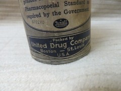 Vintage United Drug Puretest 4oz Cardboard with Tin Lid