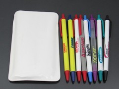 Russ Pharmaceuticals Vintage Pocket Protector + BIC PENS Drug Rep Advertising