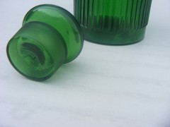 Antique Apothecary Jars cobalt blue and Green Pharmacy