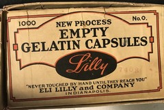 Vintage 1930’s Eli Lilly & Co New Process Empty Gelatin 1000 Capsules No. 0 Box