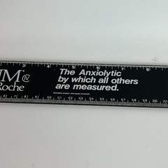 Vintage Roche Valium Black Plastic Ruler Pharmaceutical Ink Pens Lexapro Drug