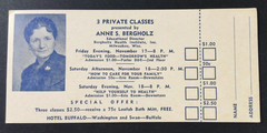 Vintage private Health Classes Seminar Anne S Bergholz Hotel Buffalo New York