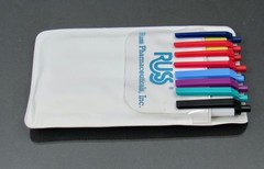 Russ Pharmaceuticals Vintage Pocket Protector + BIC PENS Drug Rep Advertising