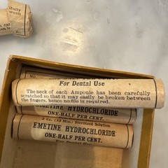 Antique Eli Lilly & Co USA Emetine Hydrochloride for Dental Use-Rare-Not For Use
