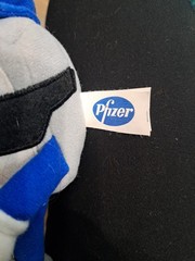 VTG Pfizer 7.5” Tracker Plush Advertising Drug Rep Pharma Stuffed Pfizer