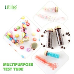Utile 20pcs Glass Test Tubes, Medium Borosilicate Glass Material, 25ml Test T…