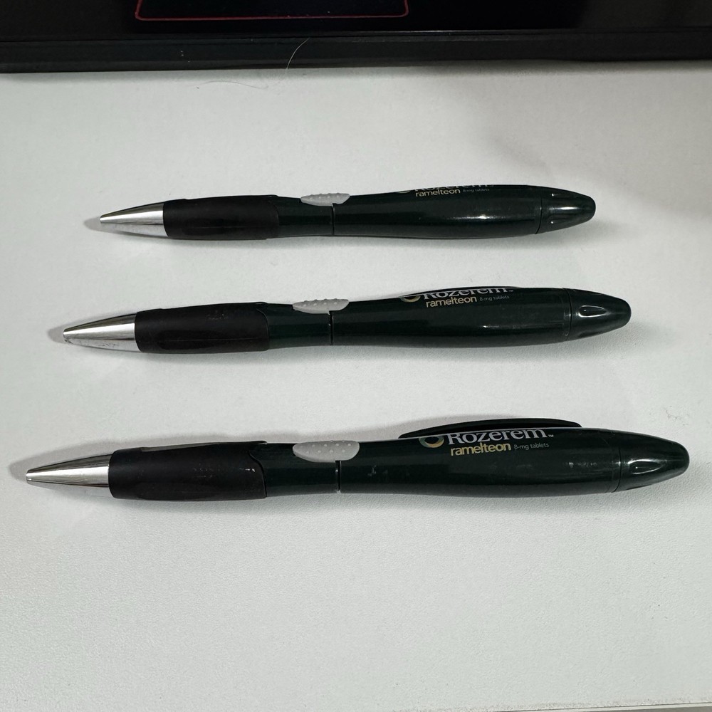 Rozrrem Ramelteon 3 Green Medical Pens Black Ink Yellow Highlighter. Working