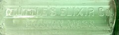 🔥TUTTLE’S ELIXIR🔥 EMPTY Medicine *12-sided* Boston Pharmacy Aqua Glass Bottle