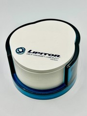 Vintage Lipitor Drug Rep Sticky Note Pad & Blue Acrylic Holder