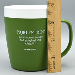 Norlestrin Birth Control Cup Therm Ware Parke Davis Pharmaceutical Advertising