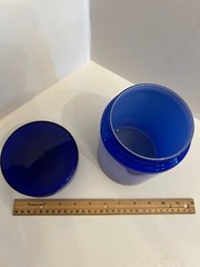 Vintage Cobalt Blue Glass Jar