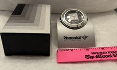 VTG CONCERTA RISPERDAL METAL DESK CLOCK/ PHOTO FRAME PHARMA REP LOGO NEW