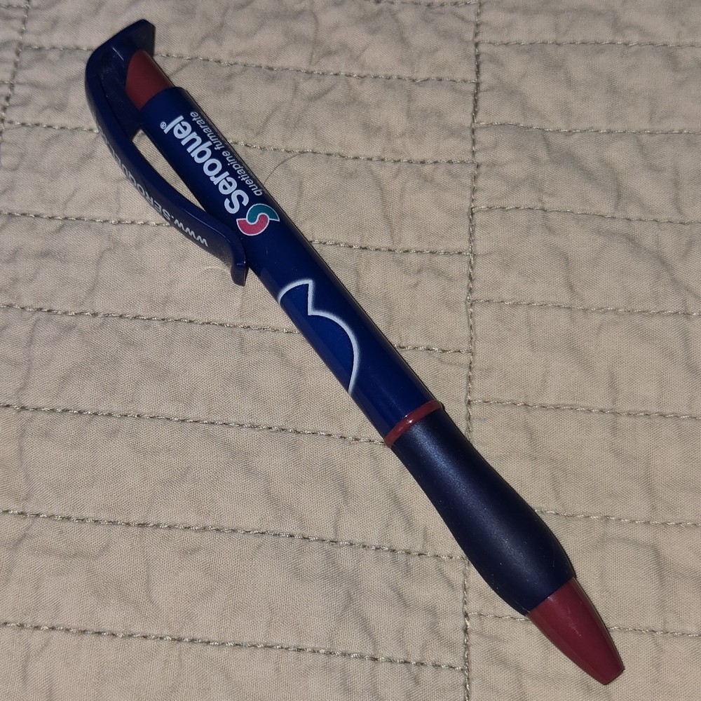 Pharmaceutical Drug Rep Vintage Pen Seroquel Plastic Advertising