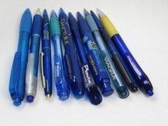 Lot of 10 PENS Drug Rep Pharmaceutical Promo Medical Advertising Shades of Blue