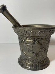 Apothecary Rx Mortar & Pestle Secundum Artem B2 Collectible Piece