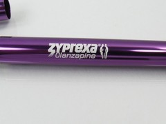 Exquisite Metallic Purple Zyprexa PEN Drug Rep Pharmaceutical Promo Last One