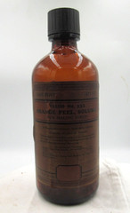 MM – 1940’s Eli Lilly Orange Peel Soluble Indianapolis 8″ Amber Medicine bottle