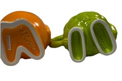Actors Pharmaceutical Promo Triglyceride & Stomach Ceramic Mugs Green/orange