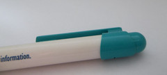 Benicar Olmesartan Medoxomil Promo Pen – Teal/White – Ridged Grip