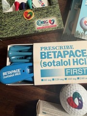 Pharmaceutical Drug Rep Collectibles Golf Balls Tees Sales Rep Advertising Heart