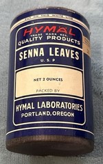 Vintage 2oz Hymnal Laboratories SENNA LEAVES Unopened New Old Stock
