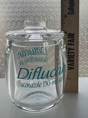 Pharma Swag Diflucan Jar With Lid Plastic Pharmaceutical Promo Item Desktop