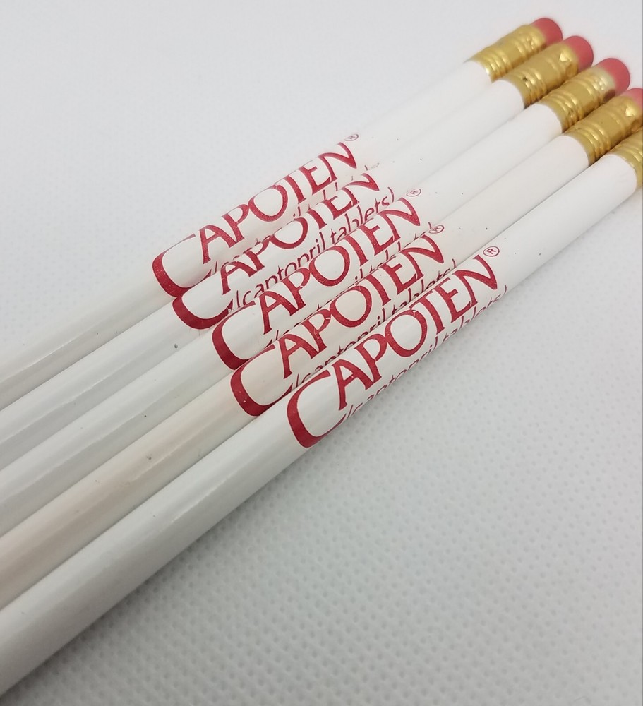 5 Capoten Captopril Tablets Pharma Drug Rep Advertising Wood Pencils