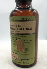 BW – 1940’s Eli Lilly Orange Peel Indianapolis Ind 5 1/4″ Amber Medicine bottle