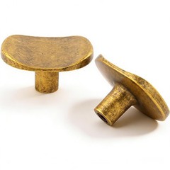 BOZWELL Antique Brass Kitchen Cabinet Knobs Solid Heavy-Duty,Vintage Brass Ca…