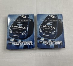Pharmaceutical Drug Rep Promo Items Viagra Pharmacy Bandages 2 Boxes