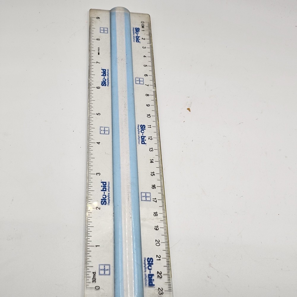 Vintage Slo-Bid Theophyline Pharmaceutical Salesman Drug Rep Clear Ruler